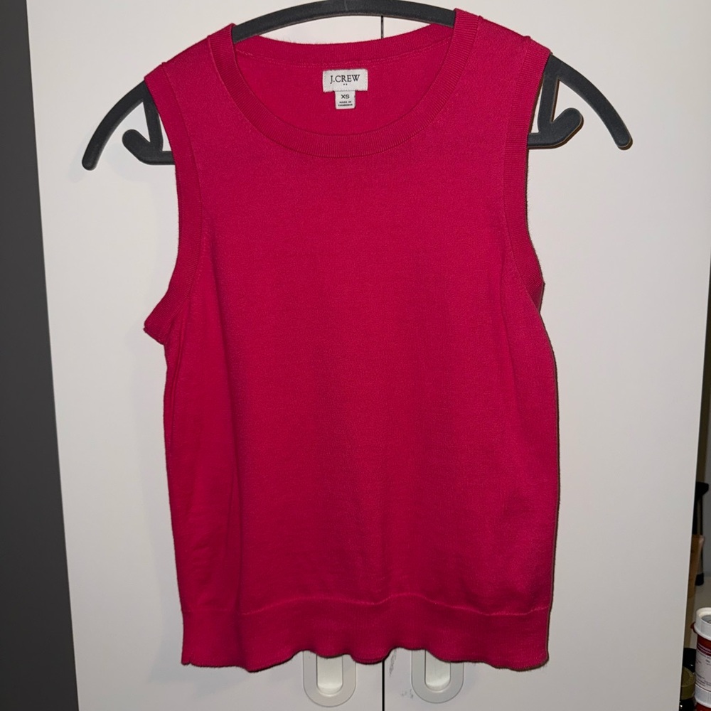 J. Crew Pink Shell Sweater Tank XS